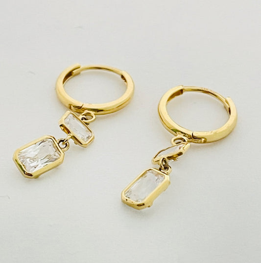 14K Yellow Gold Huggies Earring
