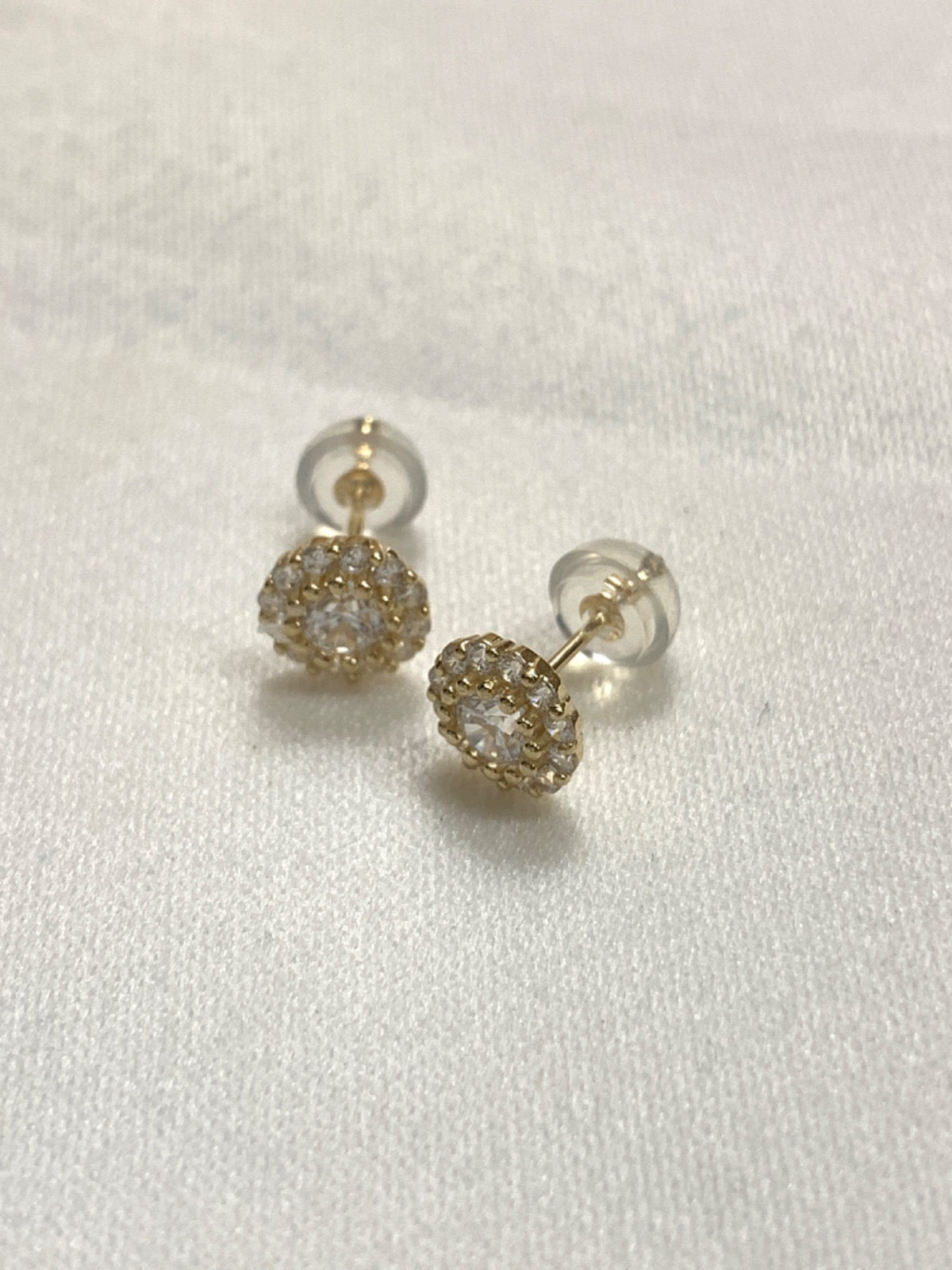 14K Yellow Gold  Earring with CZ