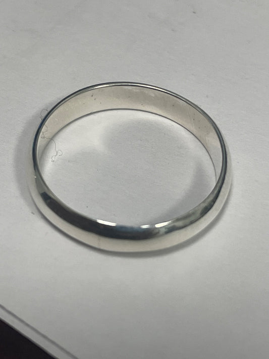 White Silver Engagement Ring