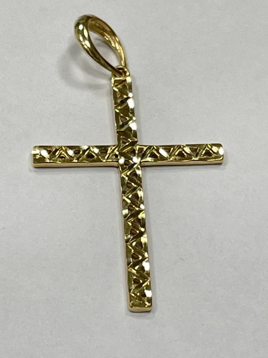 18K Yellow Gold Cross  Pendant