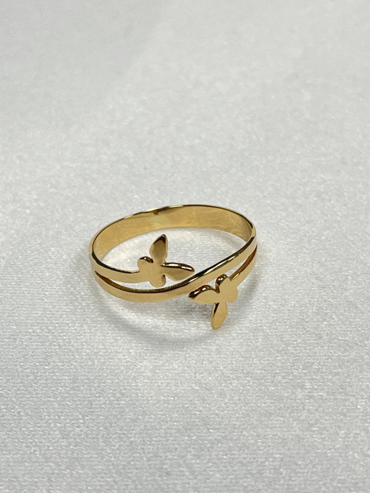 18K Yellow Gold Butterfly  Ring