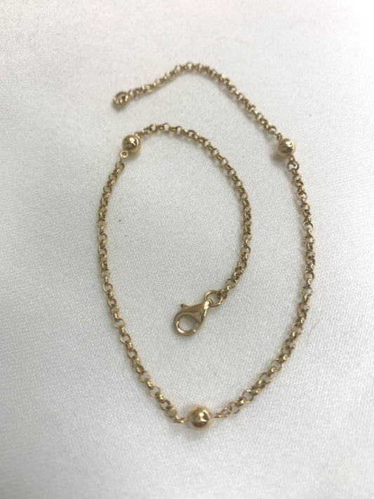 18K Yellow Gold  Anklet