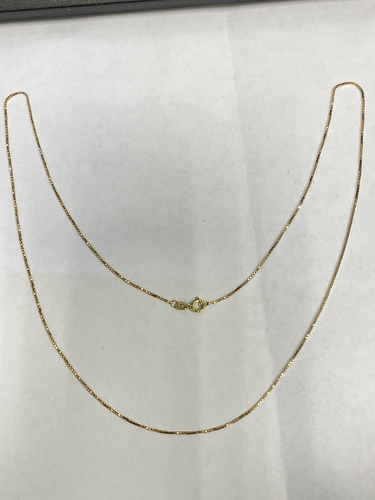 18K Yellow Gold Box Chain