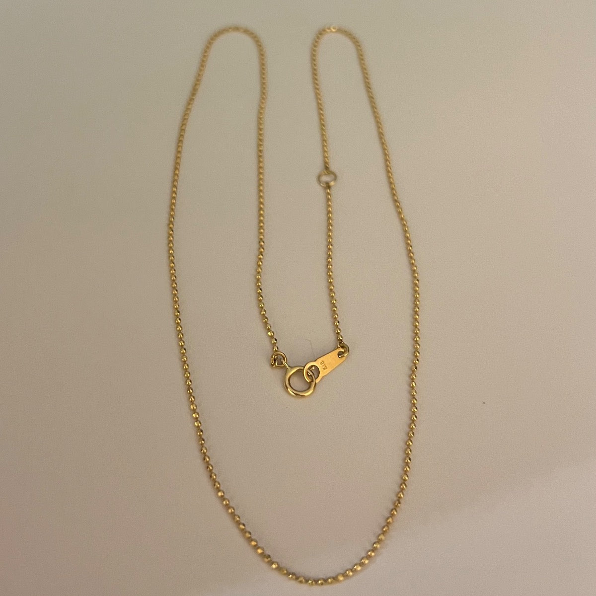 18K Yellow Gold Dog Chain  Necklace