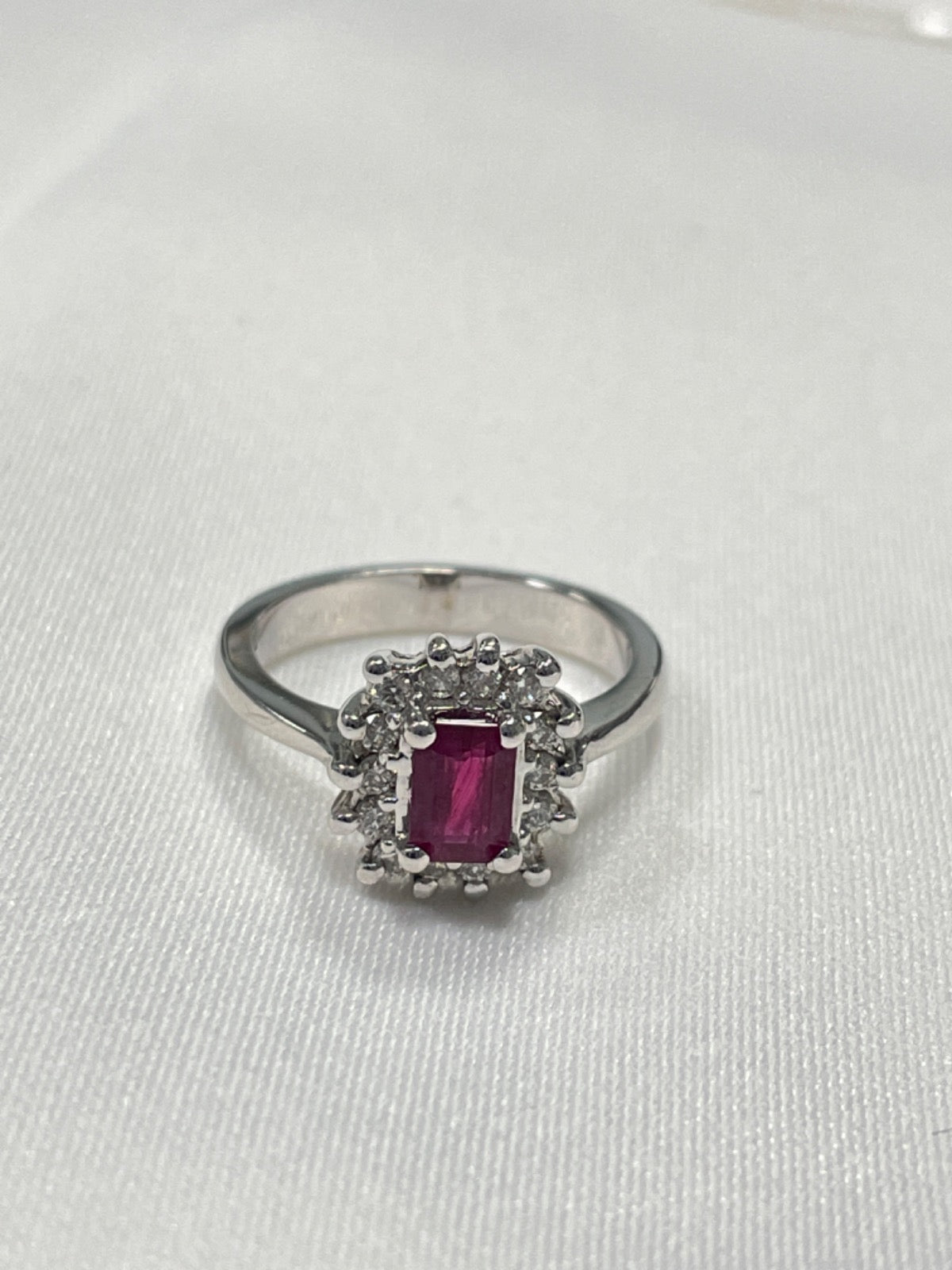 14K Yellow Gold  Ring with Diamond and Ruby