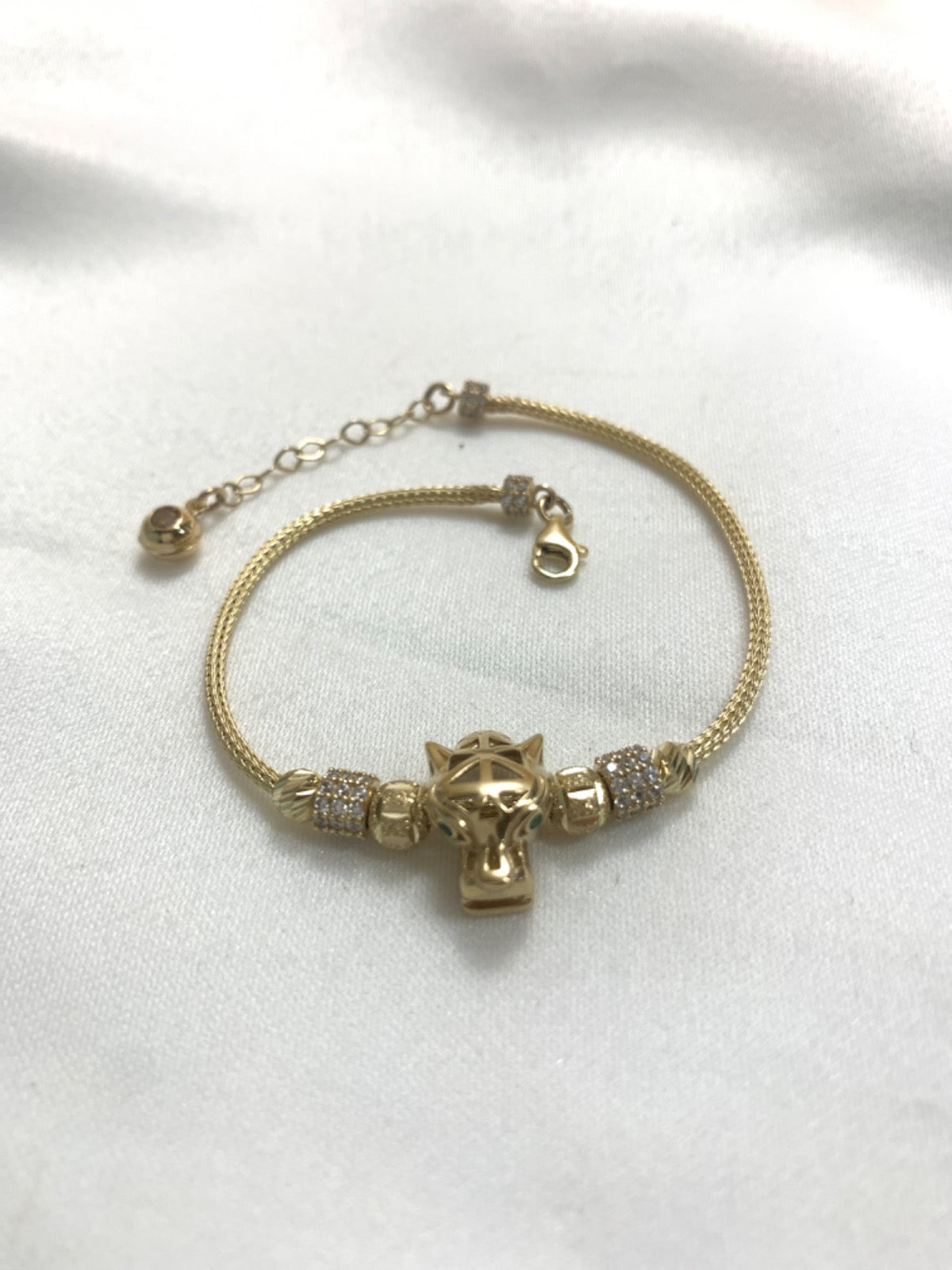 14K Yellow Gold  Bracelet with CZ