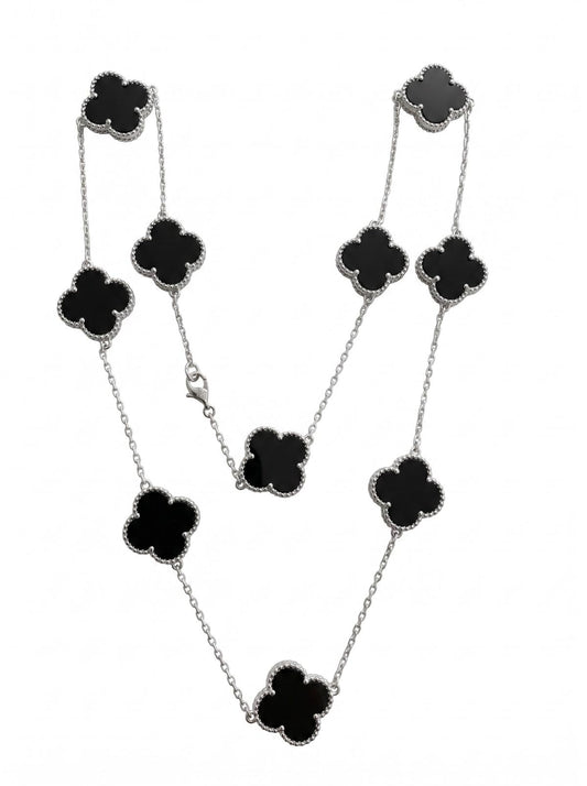 White Silver  Necklace with CZ