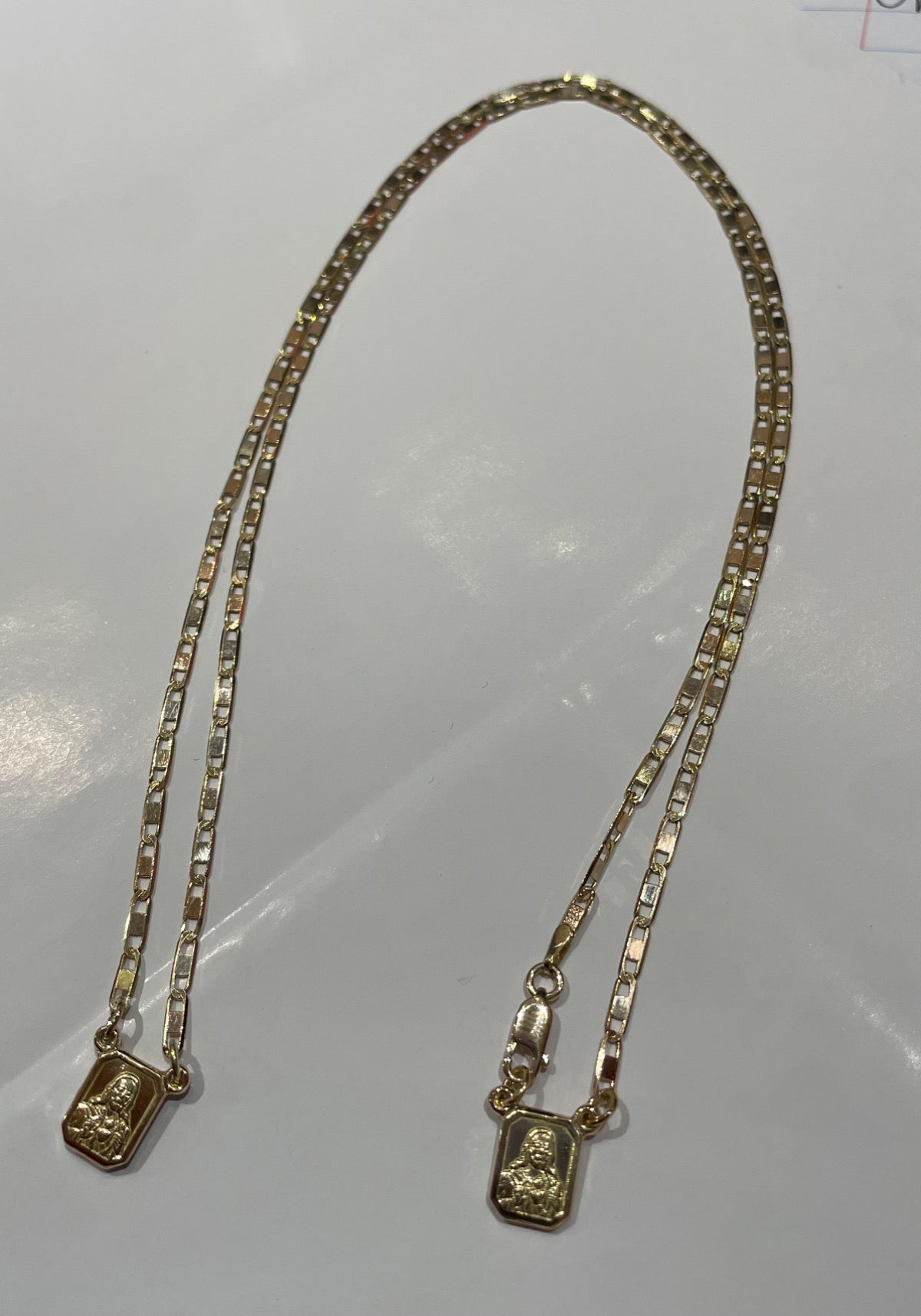 18K Yellow Gold  Charm Necklace Set