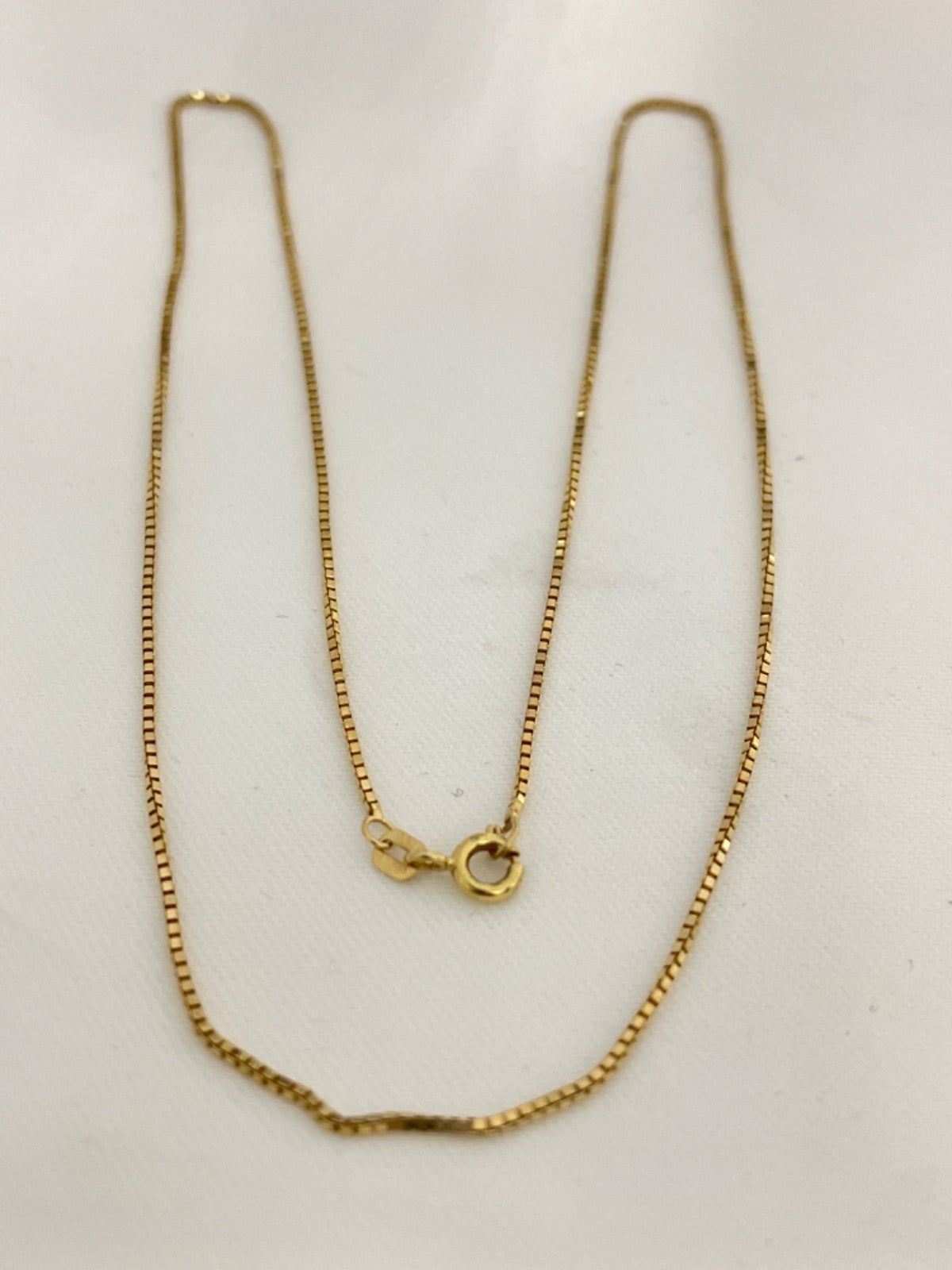 18K Yellow Gold Box  Chain