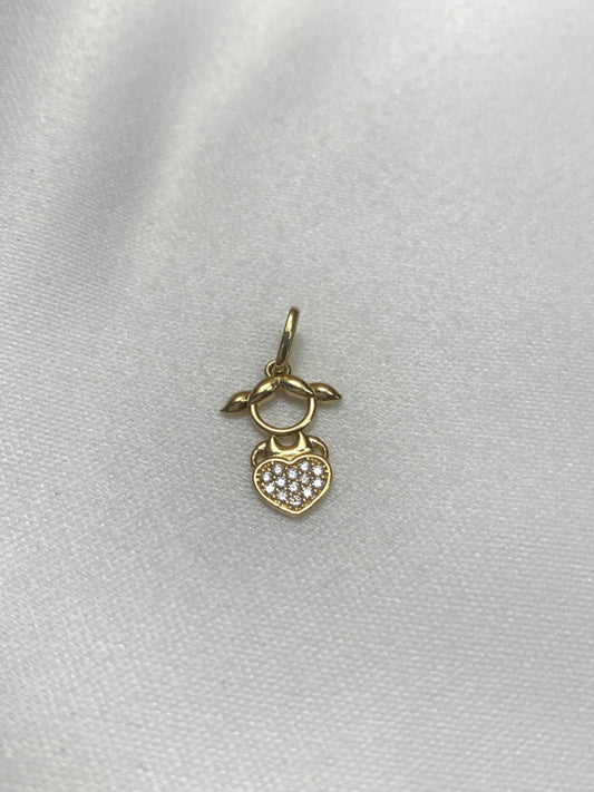 18K Yellow Gold  Pendant with CZ