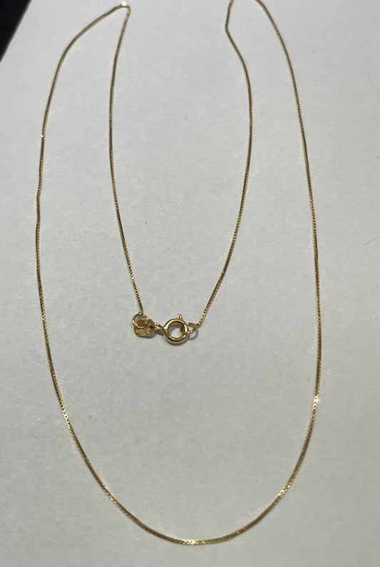 18K Yellow Gold Box Chain