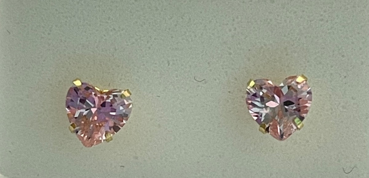 18K Yellow Gold  Earring with CZ