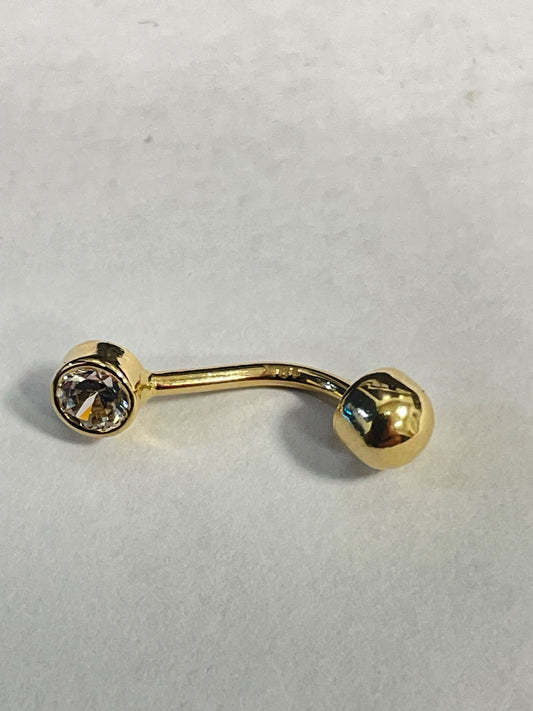 18K Yellow Gold  Piercing