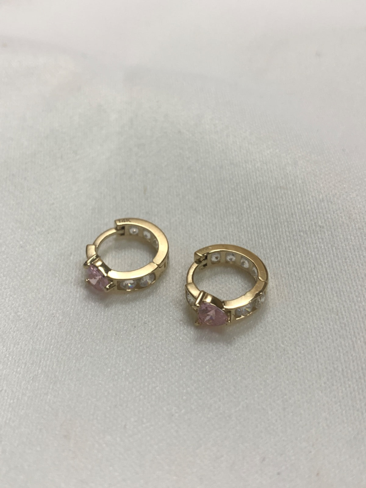 14K Yellow Gold  Earring with CZ