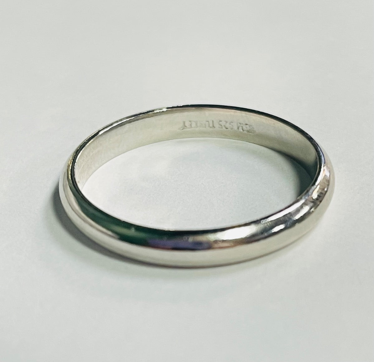 White Silver 3mm Wedding Band