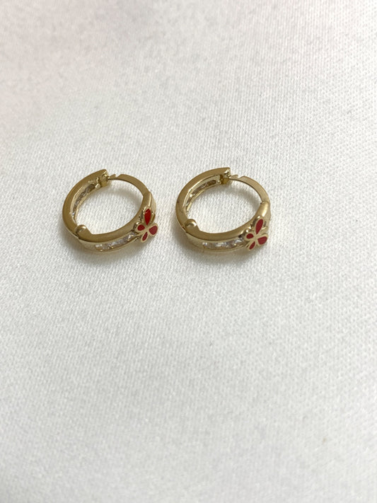 14K Yellow Gold  Earring with CZ