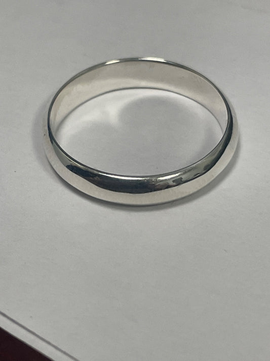 White Silver Engagement  Ring