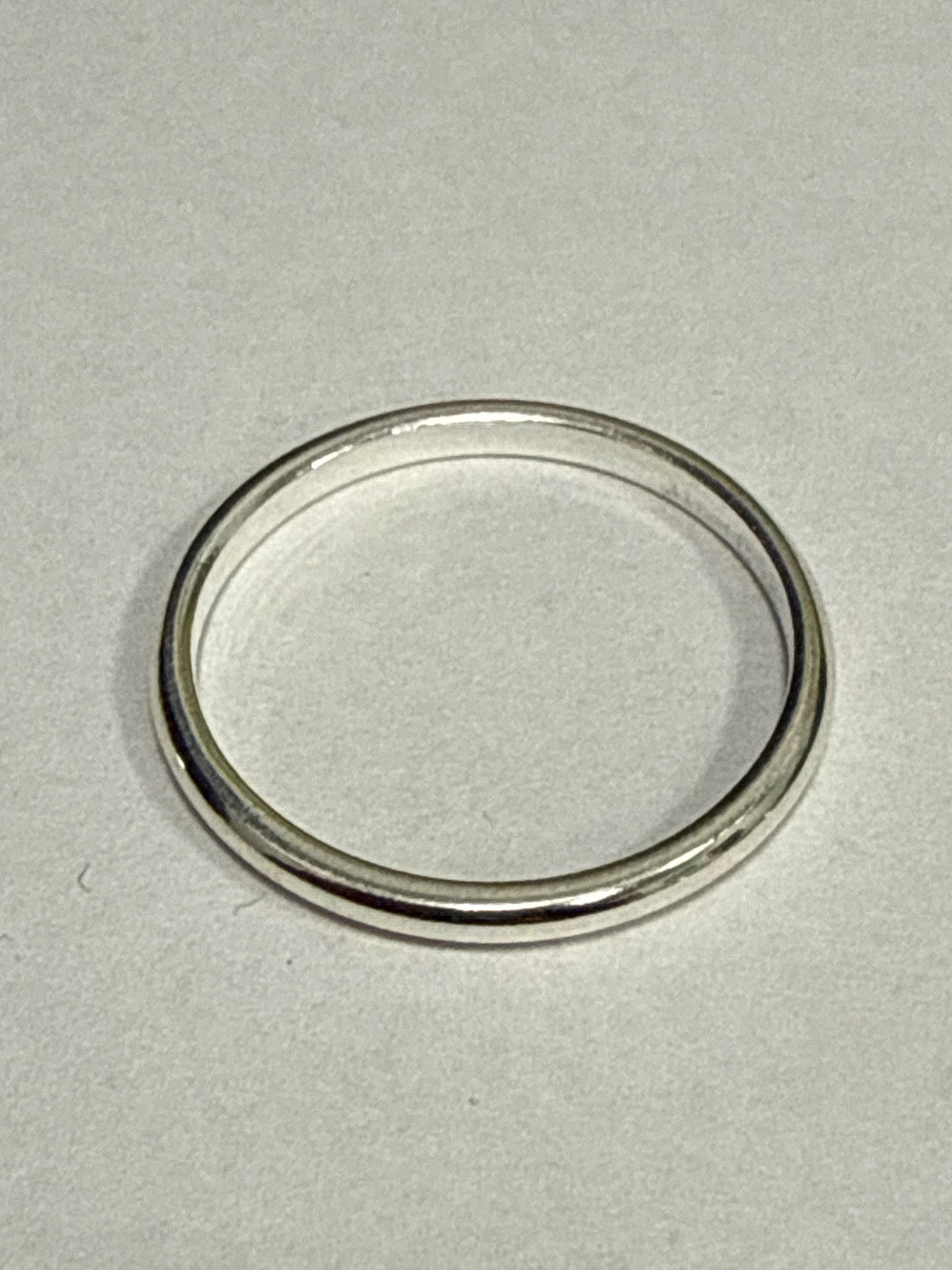 White Silver  Wedding Band