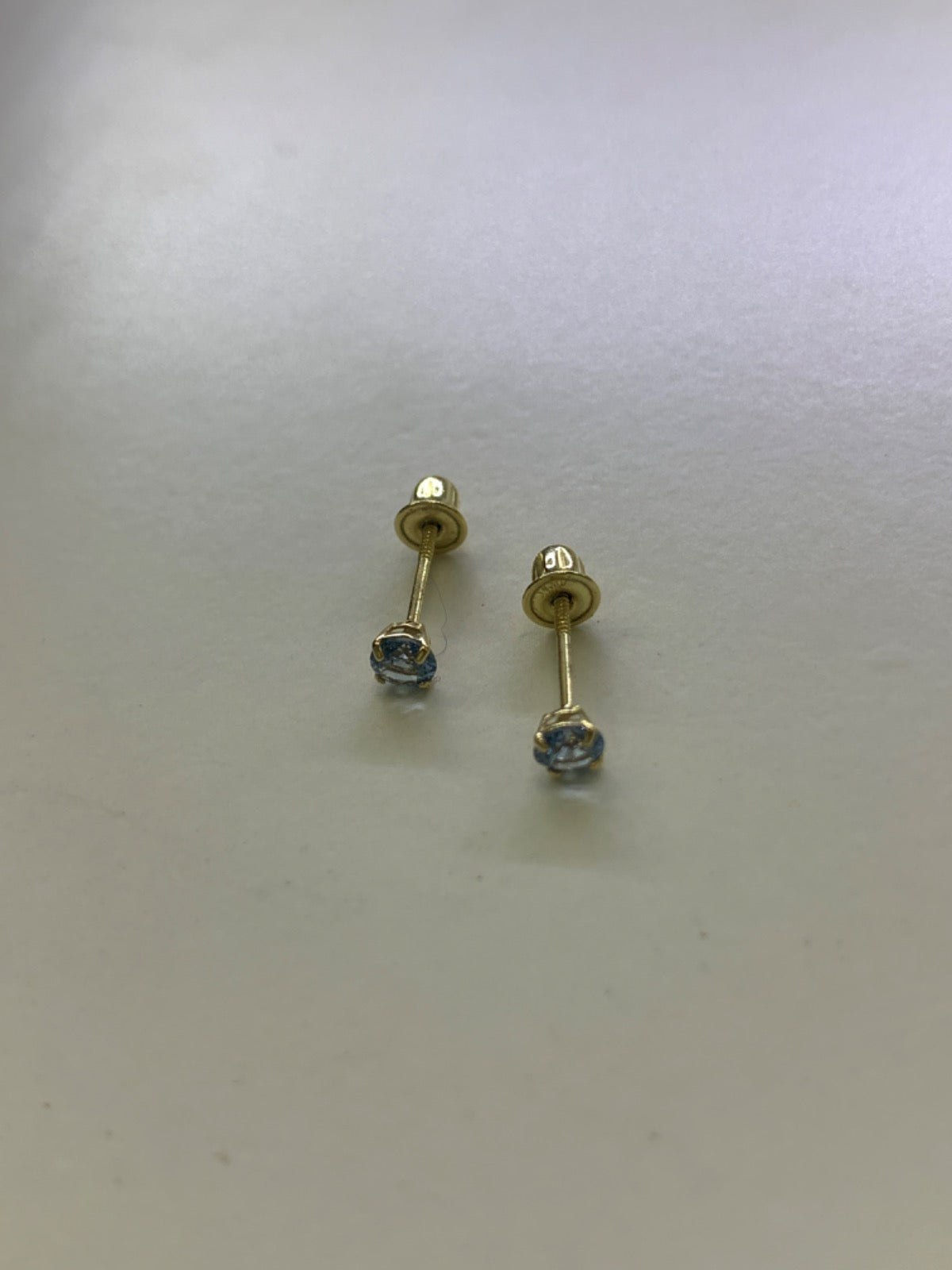14K Yellow Gold  Earring with CZ