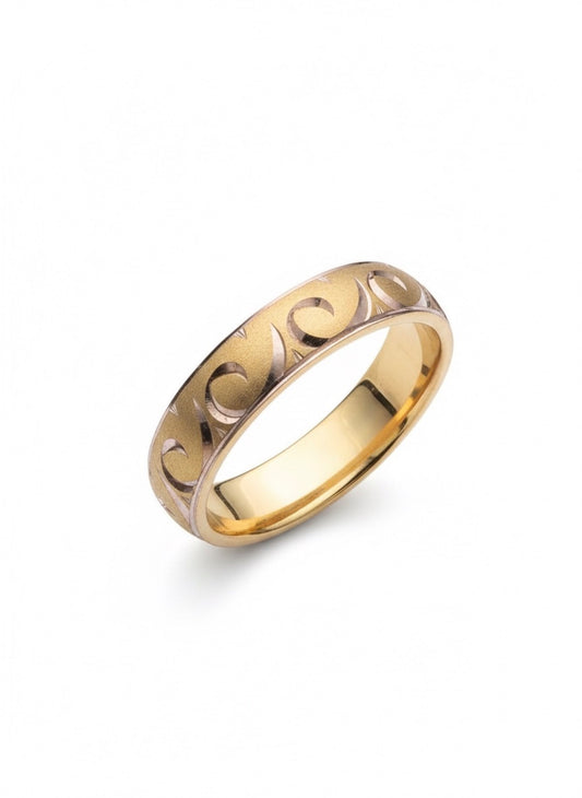 14K Two-Tone Gold 6.3mm Wedding Band