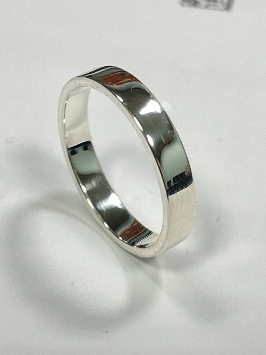 White Silver Engagement Ring