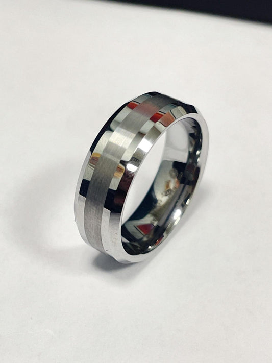 White Stainless Steel  Ring