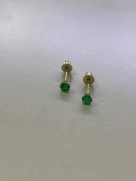 14K Yellow Gold  Earring with CZ