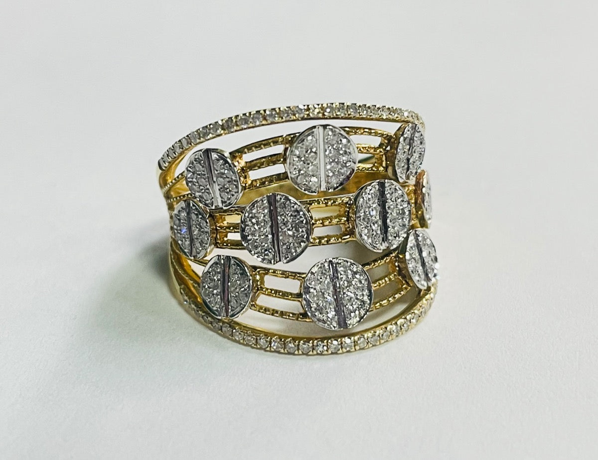 14K Two-Tone Gold  Ring with Diamond