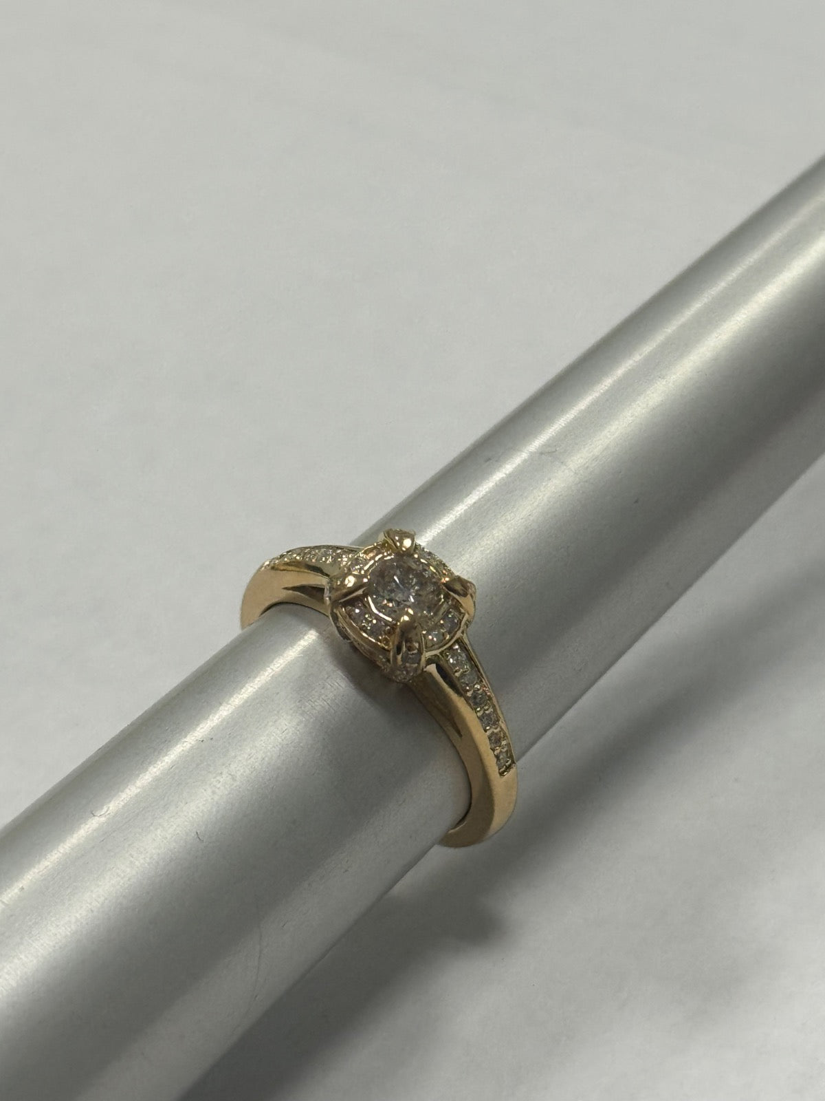 14K Yellow Gold  Engagement Ring with Diamond