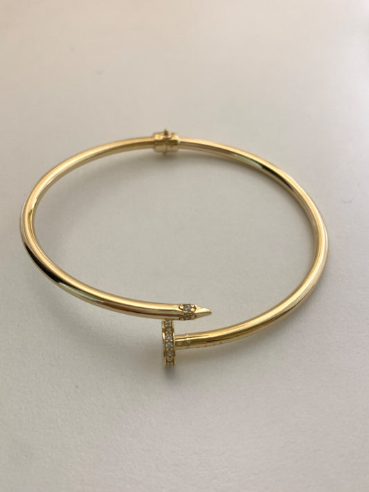 14K Yellow Gold  Bracelet with CZ