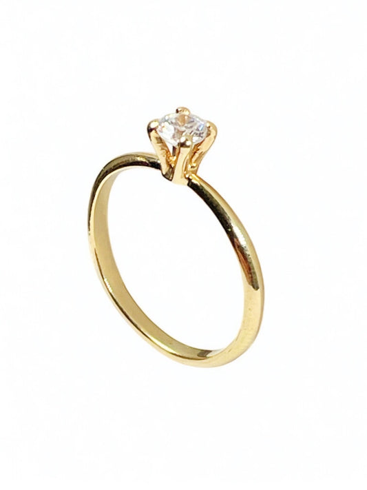 14K Yellow Gold Delson’s Ring with Diamond