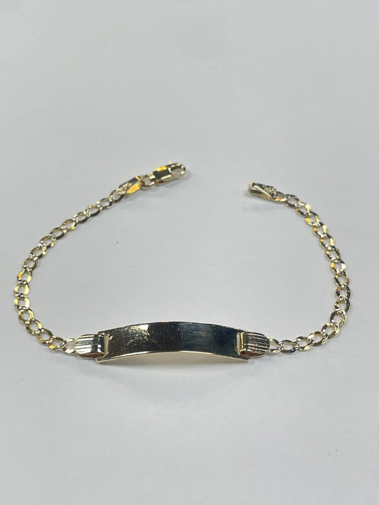 14K Yellow Gold ID Bracelet