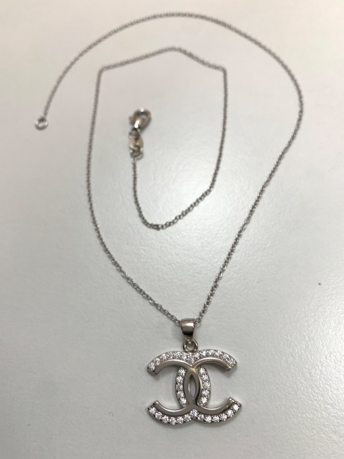 White Silver  Chain with CZ