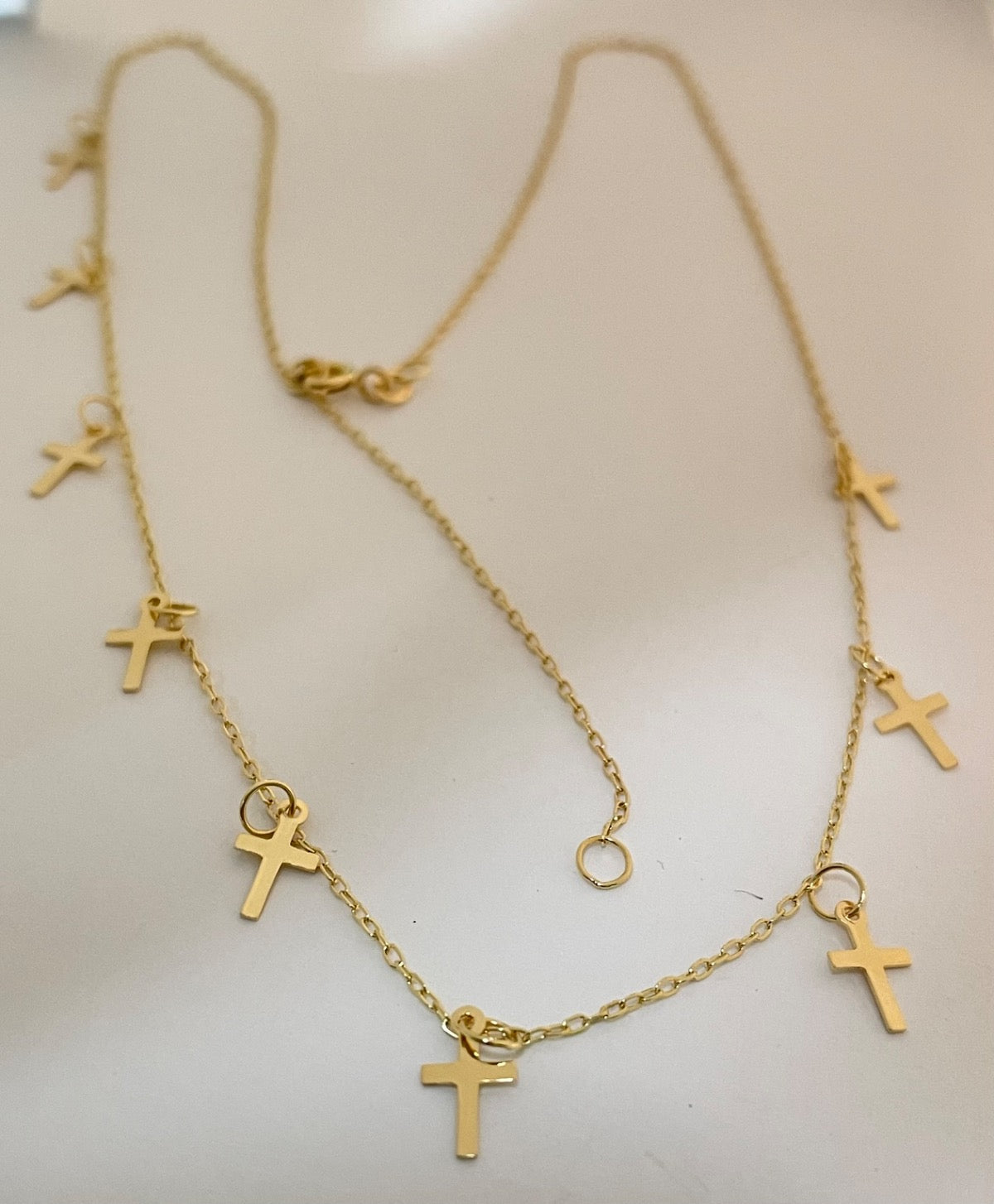 18K Yellow Gold  Charm Necklace Set
