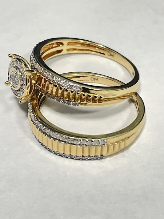14K Yellow Gold  Ring with Diamond
