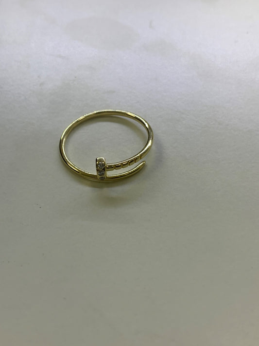 14K Yellow Gold  Earring with Diamond