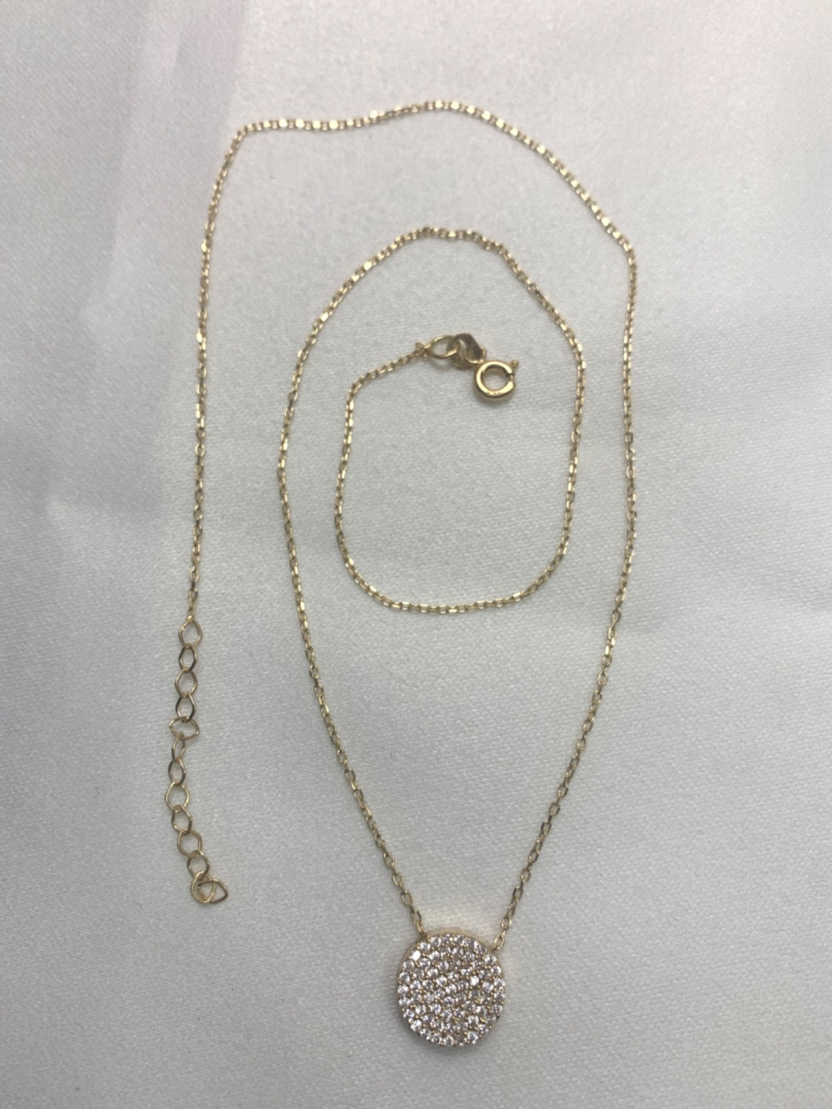 18K Yellow Gold  Chain with CZ