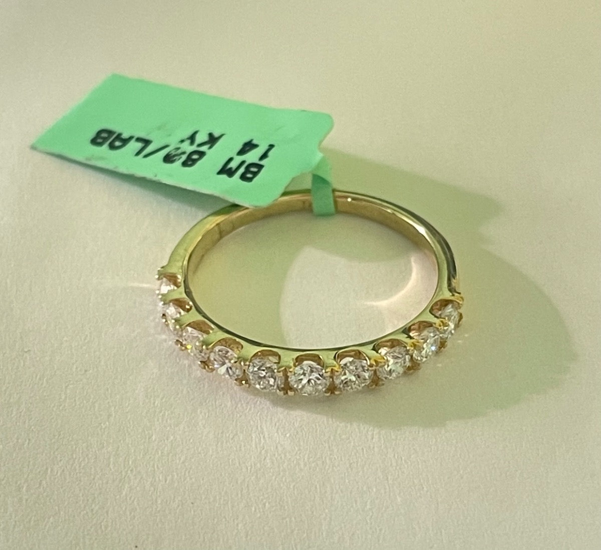 14K Yellow Gold  Ring with Lab Diamond