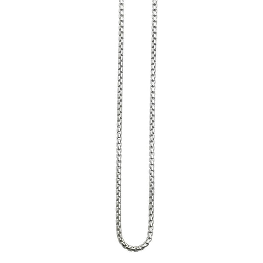 White Silver Box  Chain