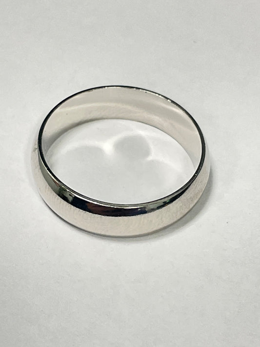 White Silver Engagement Ring