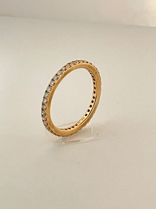 18K Rose Gold Infinity Engagement Ring with Diamond