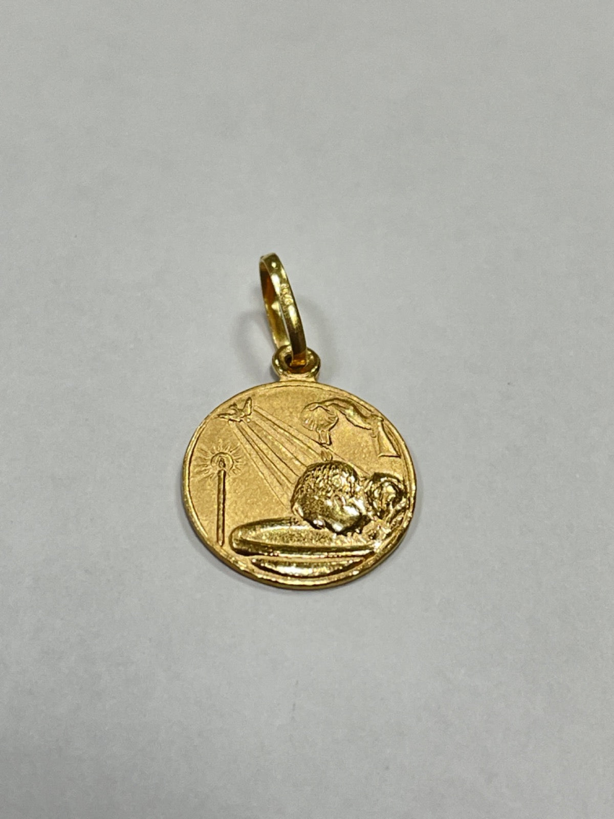 18K Yellow Gold Baptism Pendant