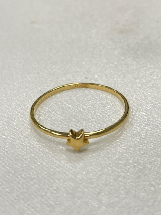 18K Yellow Gold Star  Ring