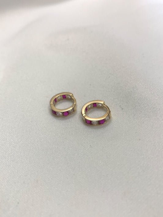 14K Yellow Gold  Earring with CZ