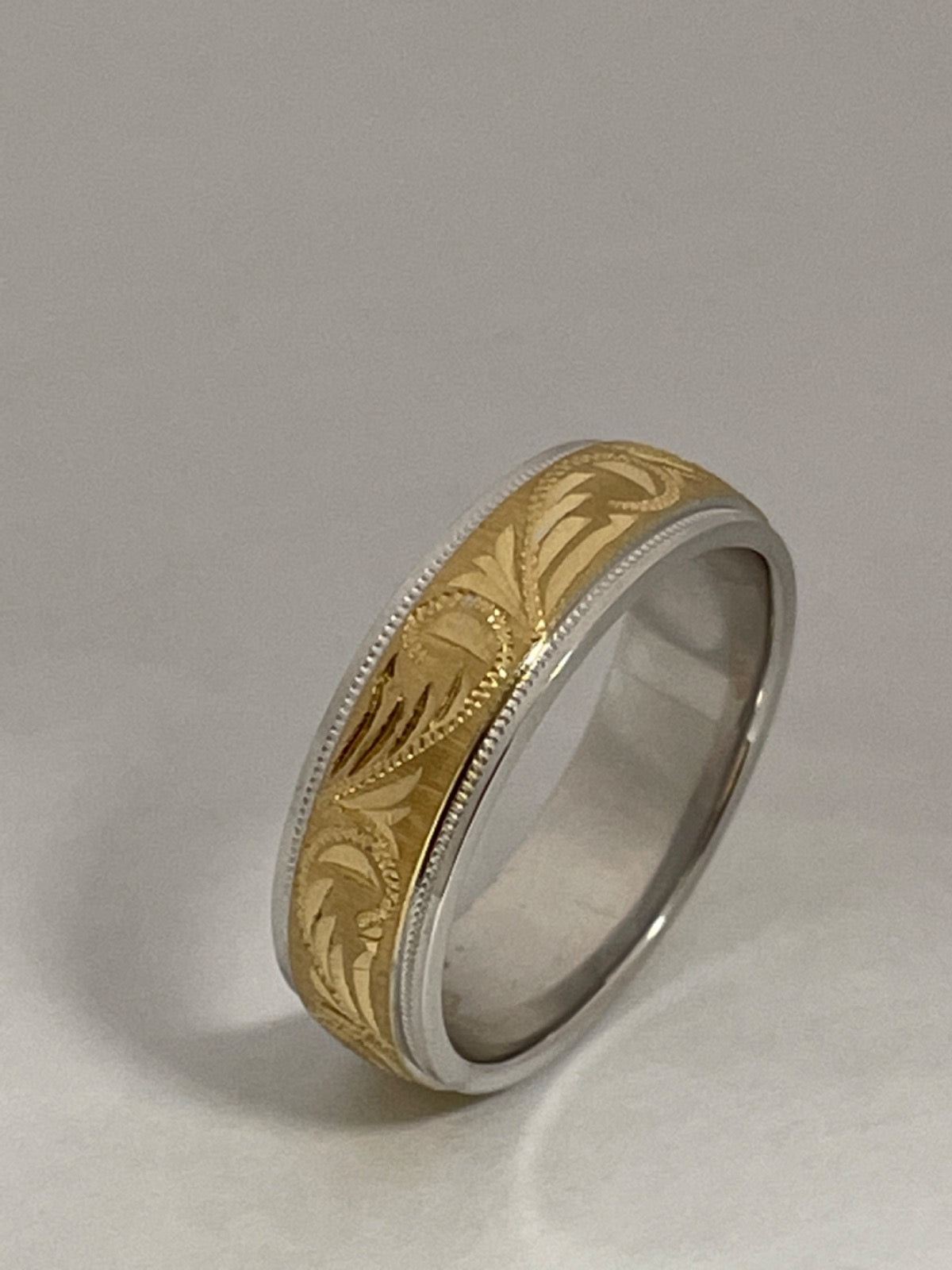 18K Two-Tone Gold  Wedding Band