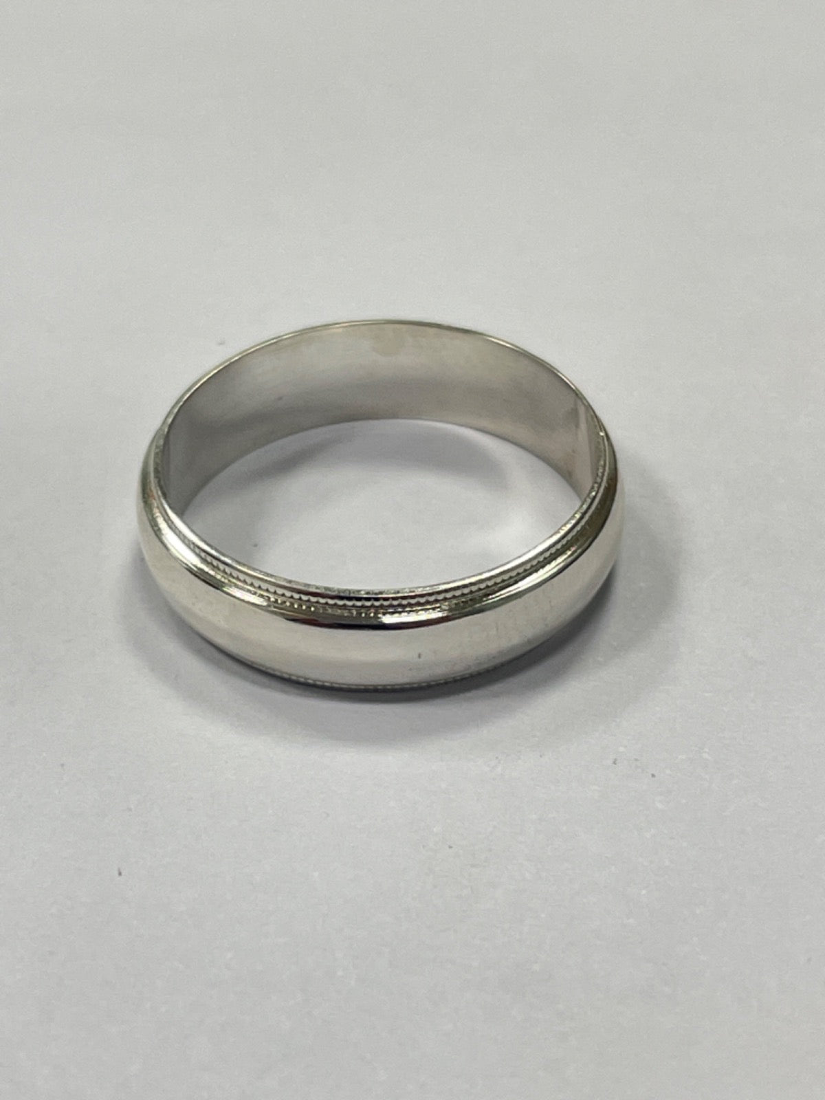 White Silver 5mm Wedding Band