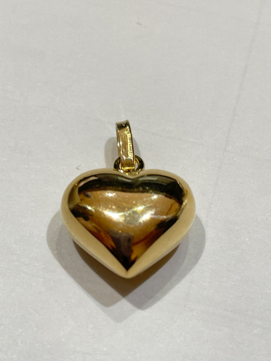 18K Yellow Gold Heart  Pendant