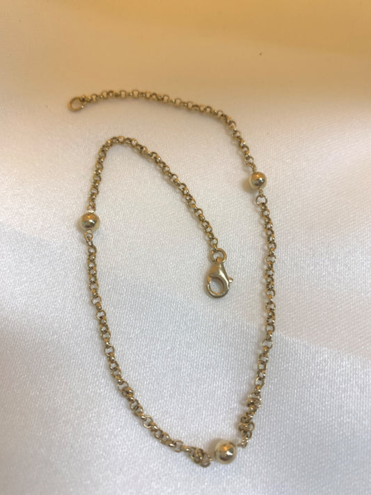 18K Yellow Gold  Anklet