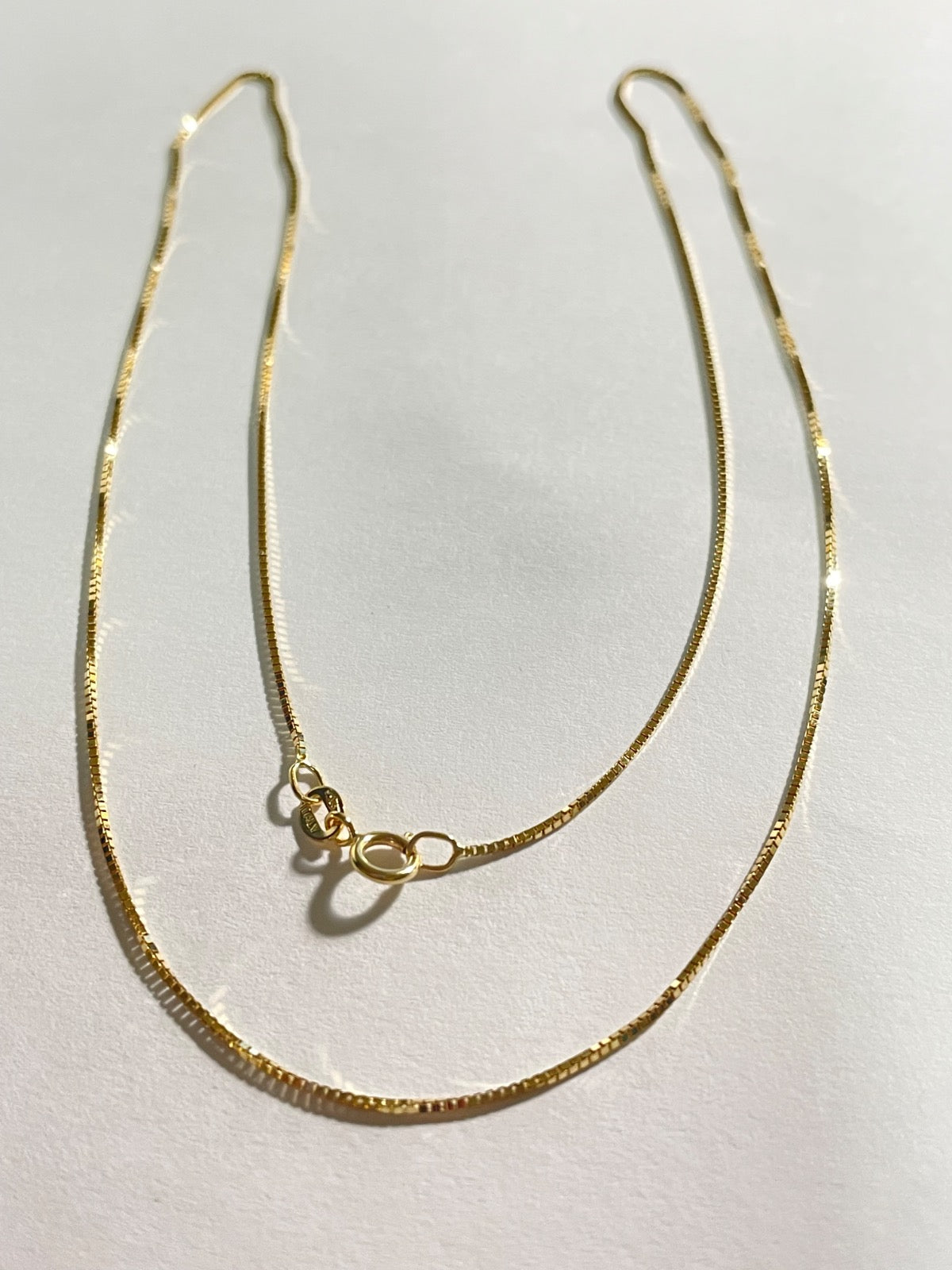 18K Yellow Gold Box Chain
