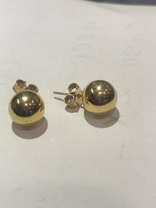 18K Yellow Gold 7.5 Mmm Earring